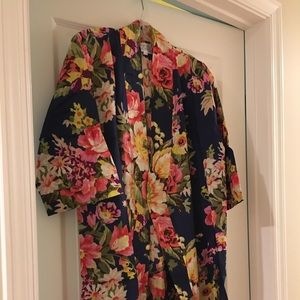 Floral robe.